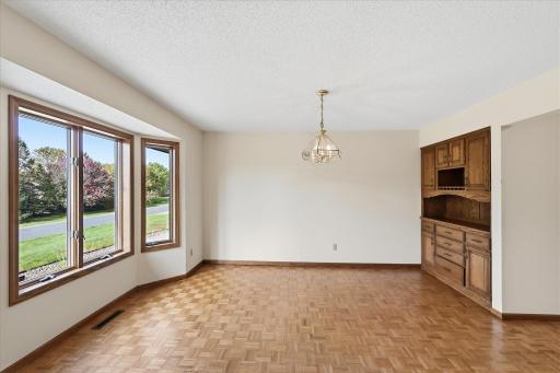 Main floor dining room with built in buffet
