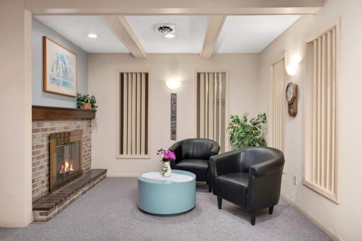 Secure, welcoming building entrance with a comfortable resident lobby that creates a warm first impression.