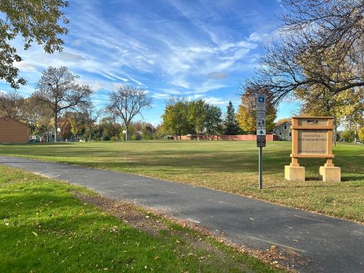 Just a 1/2 block away, Hiawatha park and playground!