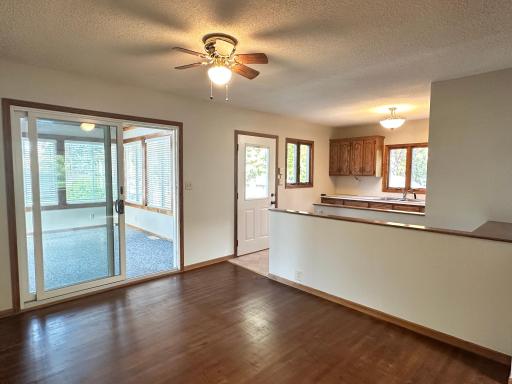 Informal dining conveniently adjacent to the living spaces and kitchen