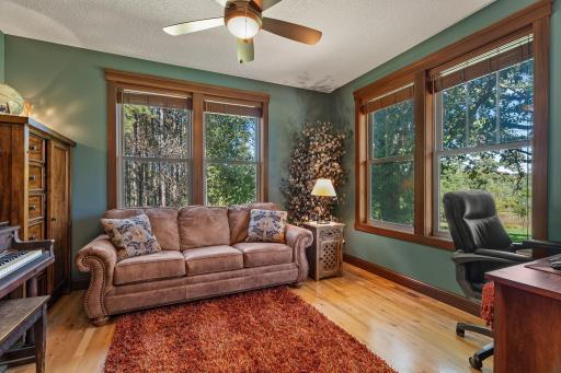 This flexible space could be a main level bedroom or an office.