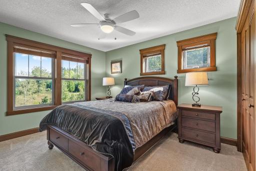 Large bedrooms with large windows create wonderful feelings.