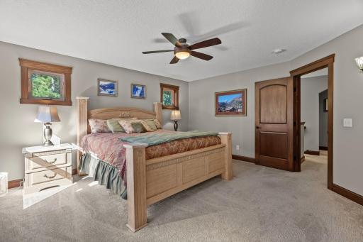 The primary suite is massive and contains a luxury bath, massive walk through closet, and access to the laundry room.