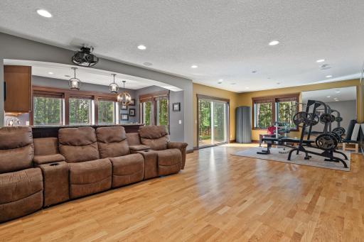 This massive basement level has room for a theater, bar, dance studio/weightlifting room.