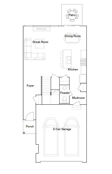 Raleigh main level floorplan