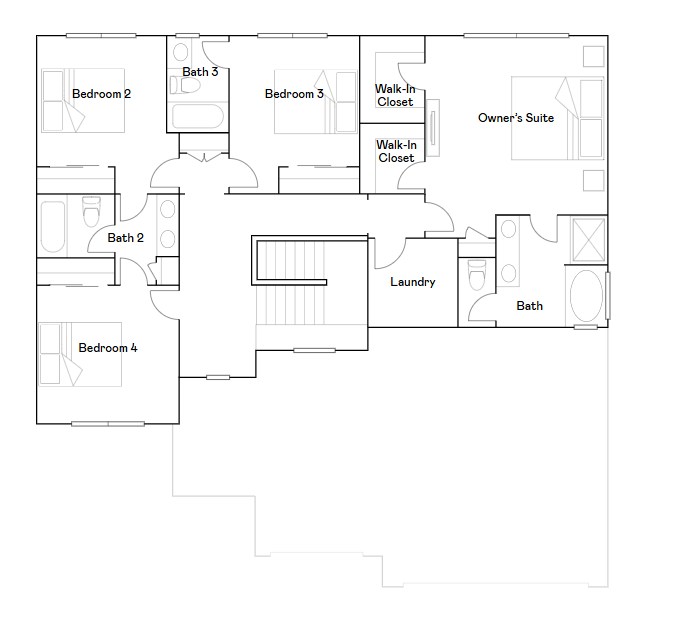 McKinley upper level floorplan.
