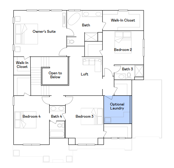 Washburn upper level floorplan.