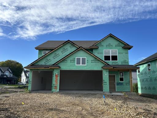 (Photo is of the actual home in progress.)