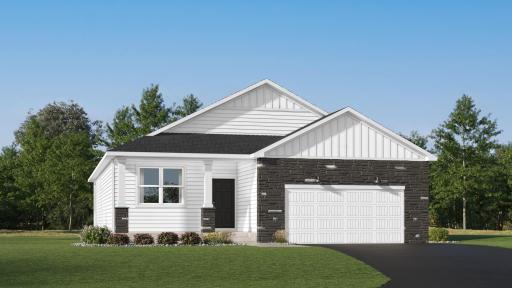 (Exterior rendering, actual home's finishes will vary.)