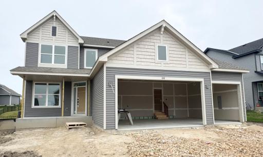 (Photo is of the actual home in progress.)