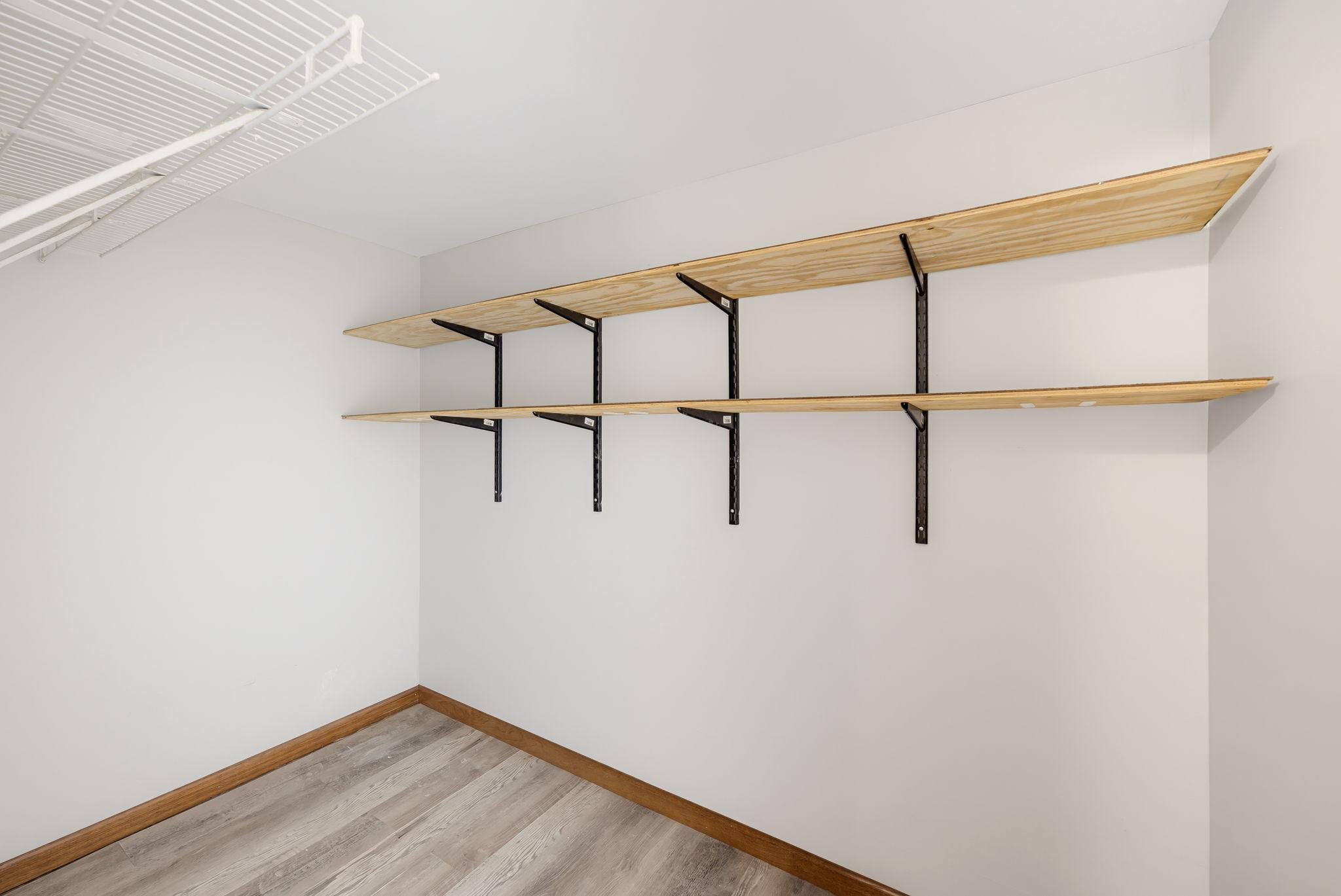 Large Walk-in Closet in Basement Bedroom