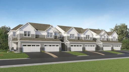 (Exterior rendering, actual home's finishes will vary.)