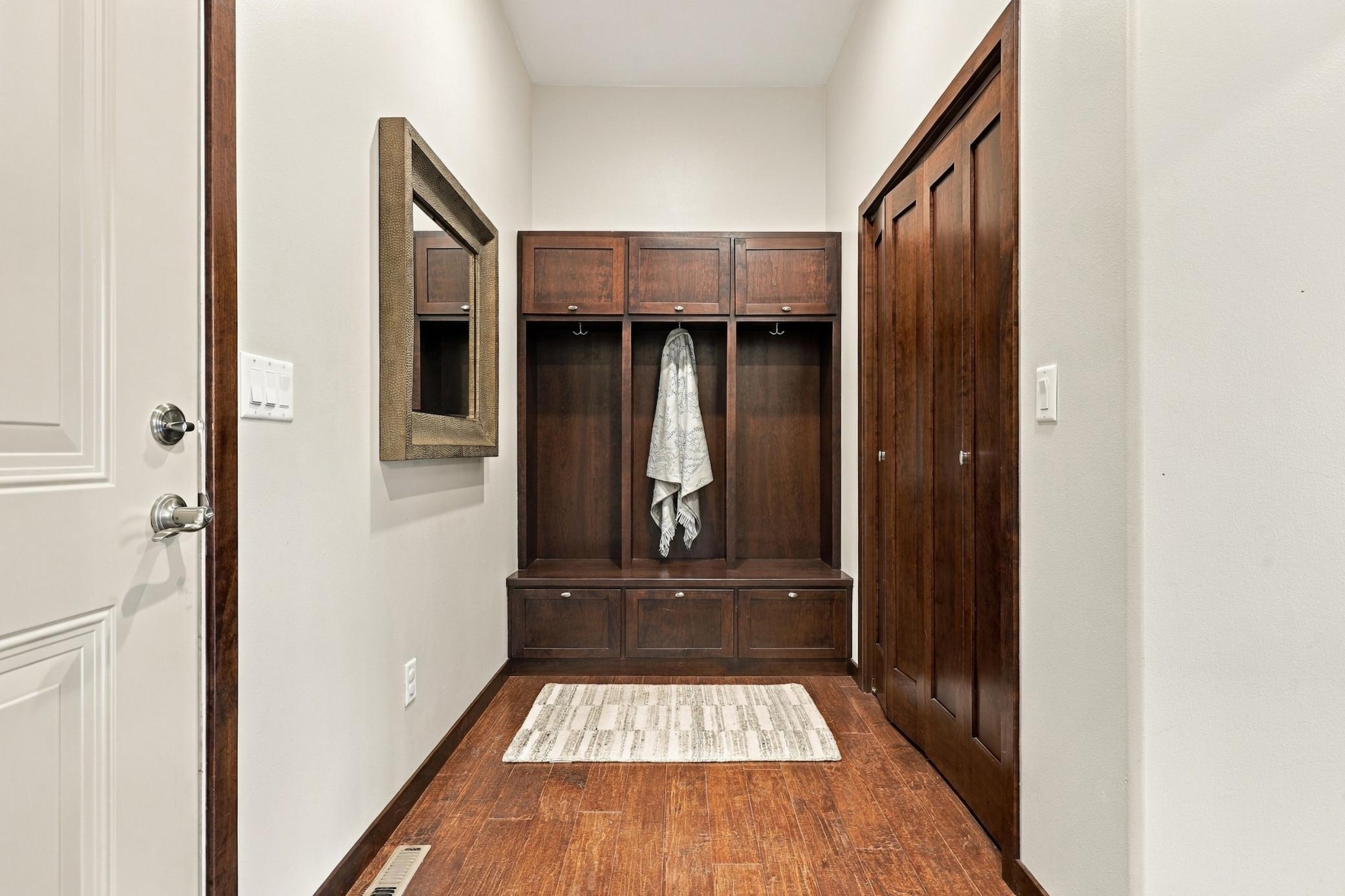 mudroom off garage entry