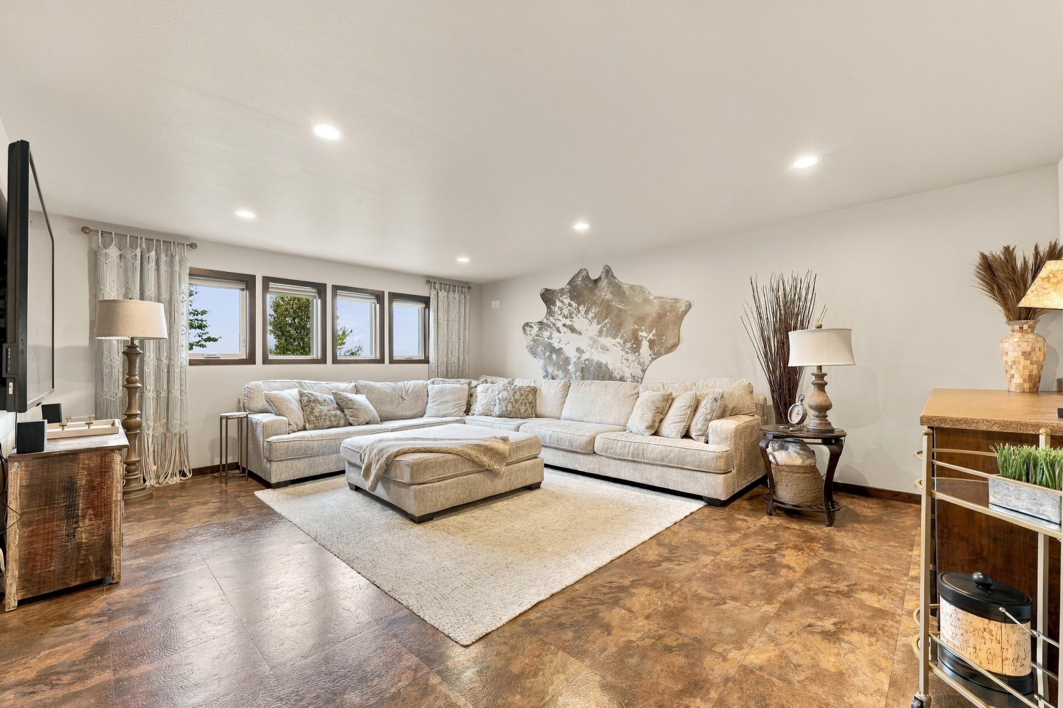 Spacious Bonus Room - additional insulation added below for noise buffering