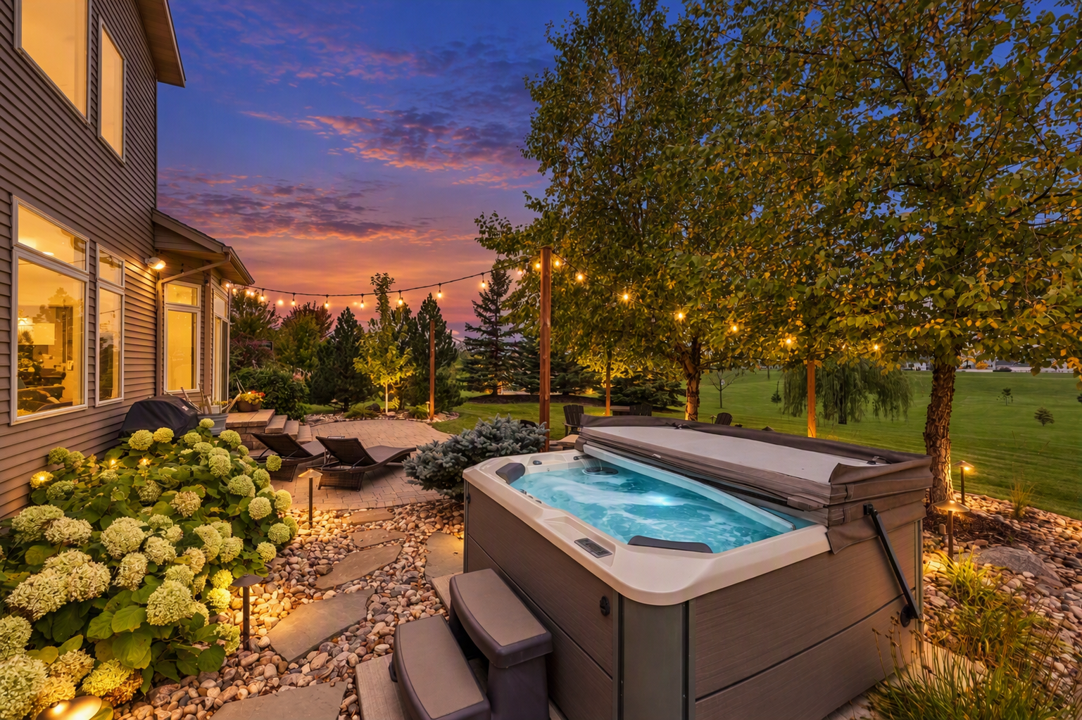Twilight hot tub area - virtual edit