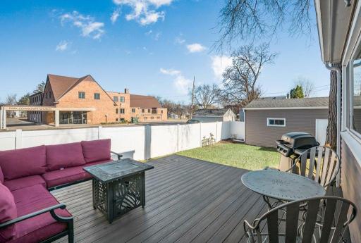 Step outside to low-maintenance decking with plenty of room for outdoor dining, grilling, and relaxingâan easy extension of the living space without the upkeep.