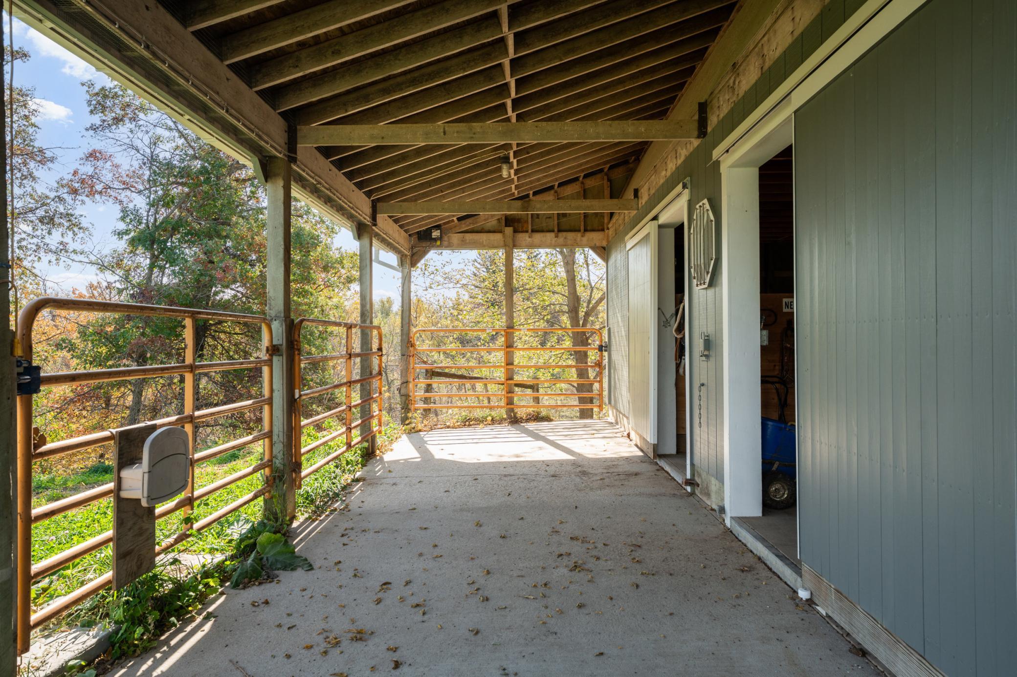 Horse Barn With Covered Patio