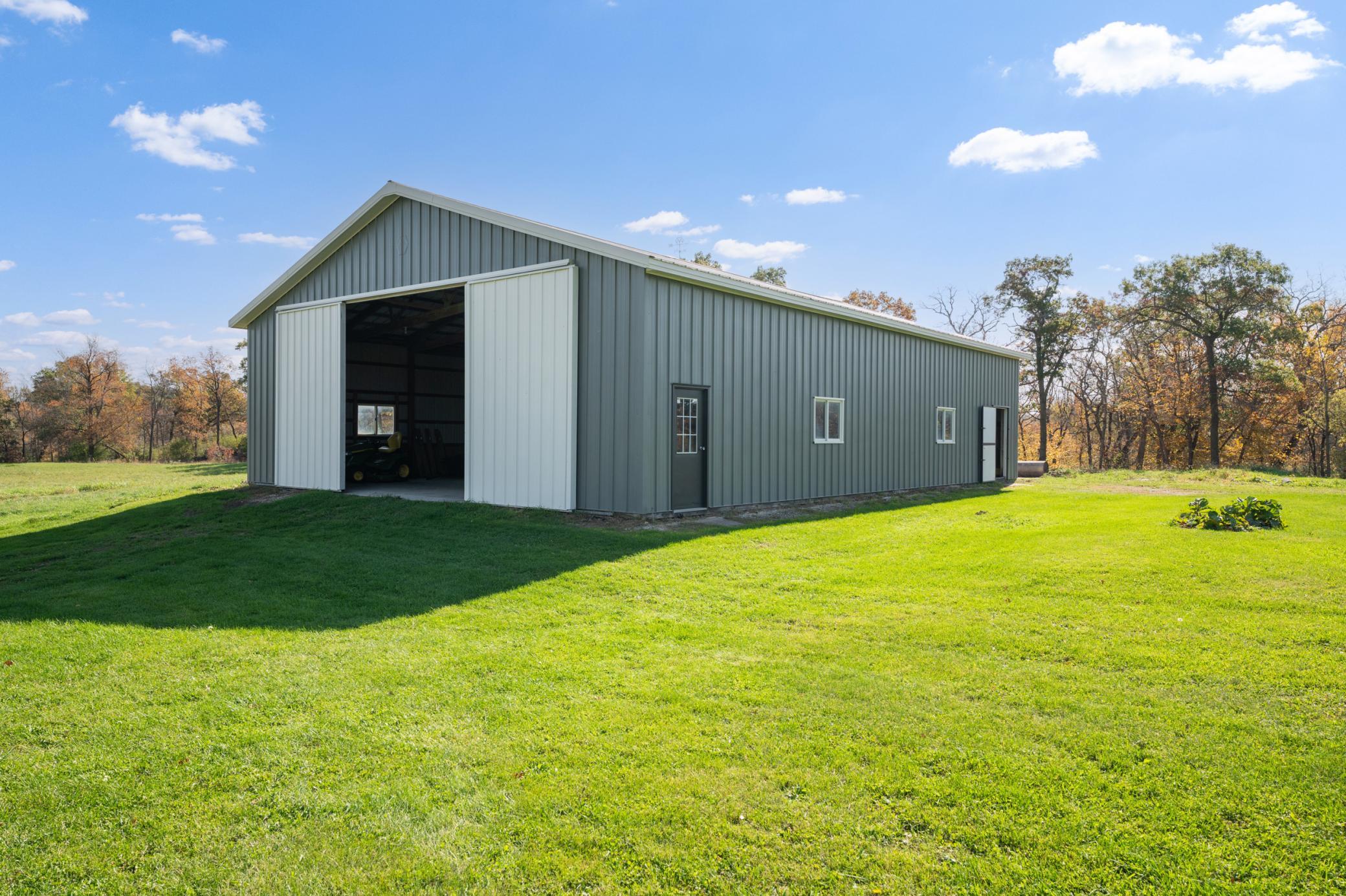 Freshly Painted Pole Shed