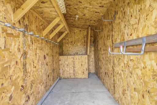 Inside the shed is a built in dog house or use as you see it.