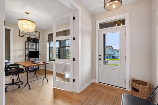 Lovely entryway with designated office off the entryway