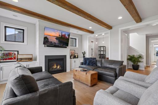 Easily entertain in this cozy living room