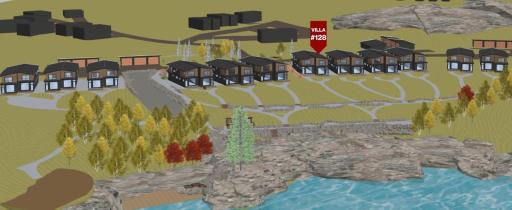 Villa #128 Location on Shoreline Rendering