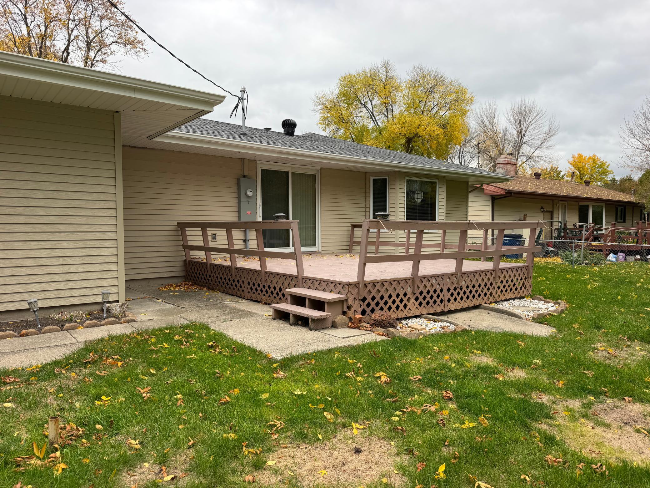 Deck on back