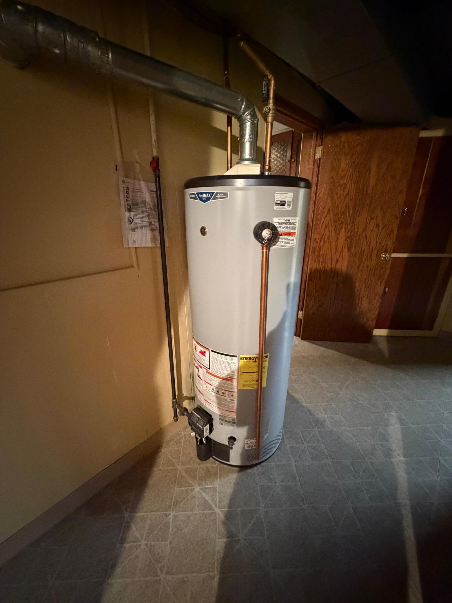 New gas hot water heater in 2024