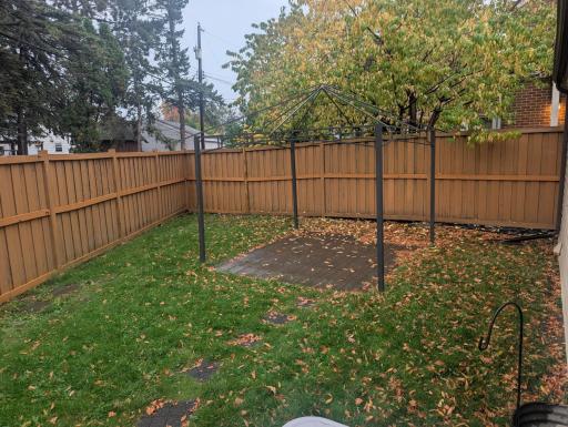 Private Back yard with Gorgeous Cedar Privacy Fence