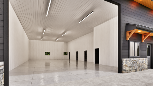 Finished rendering with office/storage rooms