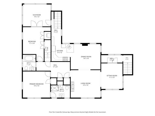 Upper level unit - floor plan. 1,960 SF.