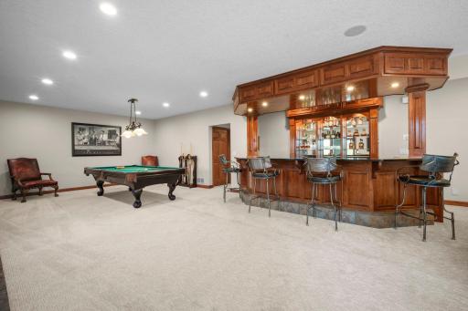 Pool anyone? Large space for pool table and a drink