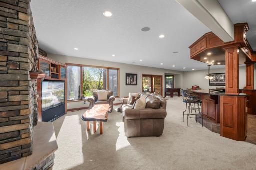 9' ceilings in walkout lower level gives you an open feeling