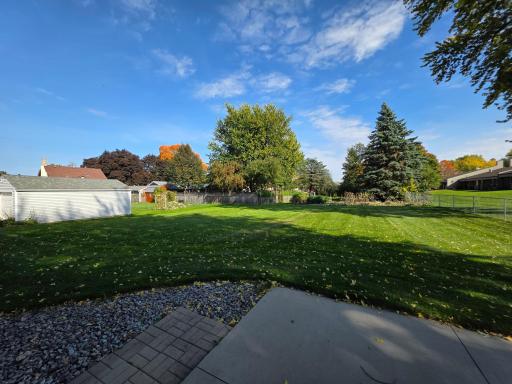 Private backyard with no neighbors behind.