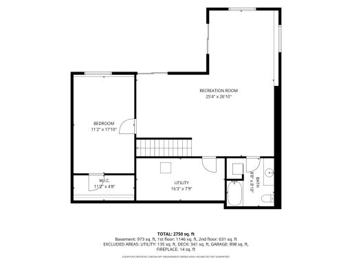 Lower level Floor plan for 17881 Feather Lane