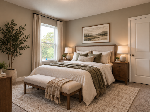 Upper level secondary bedroom #3. *Photo of similar home. Virtually staged.