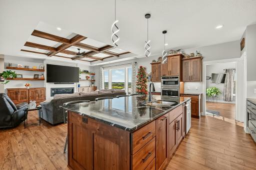 Open layout is great for get-togethers and holidays!