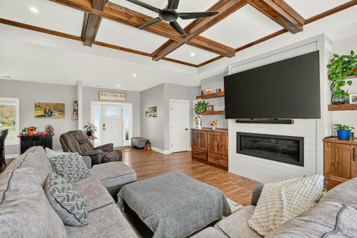 Built-ins surrounding the entertainment center.