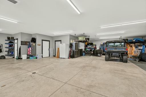 6-stall heated garage with its own bathroom!