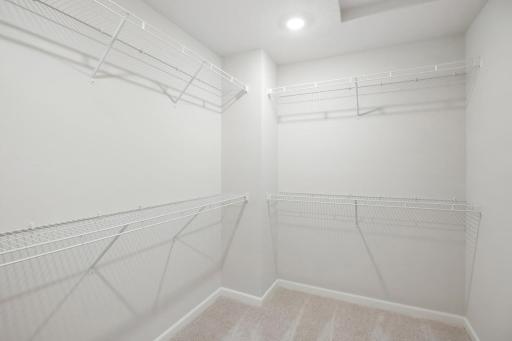 Enjoy the convenience of a large walk-in closet designed to maximize storage and functionality.