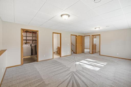 Family/Recreation Room with Laundry/Utility Room, 3/4 Bathroom and Bedrooms 3 & 4