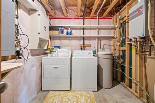 Laundry & Utility Room with a Tankless Hot Water Tank for instant hot water!