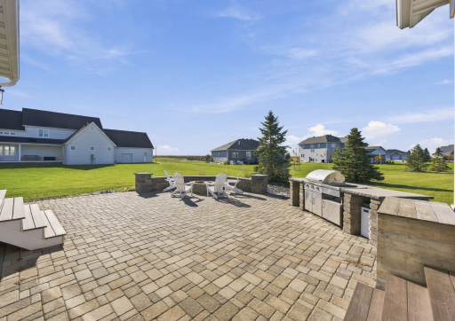 Patio with Built-In Fire Pit & Kitchenette