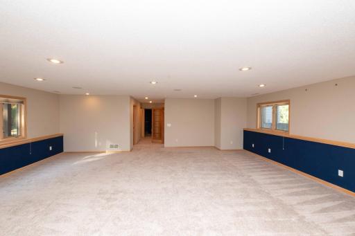 Expansive lower-level family room with carpet replaced in 2024.