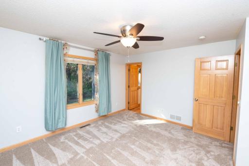 Natural light and soft colors create a restful space.