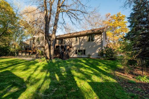 Open lawn offers room for outdoor activities.