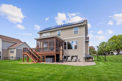 You'll live in this screened in porch! Large patio and fully fenced in backyard!