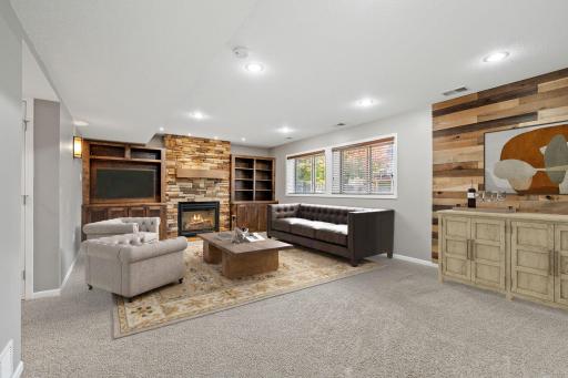 You'll love having this lower level space with gas fireplace!