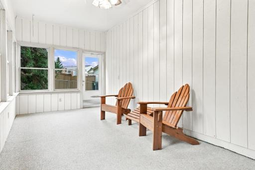 3 season porch leading to the back yard patio