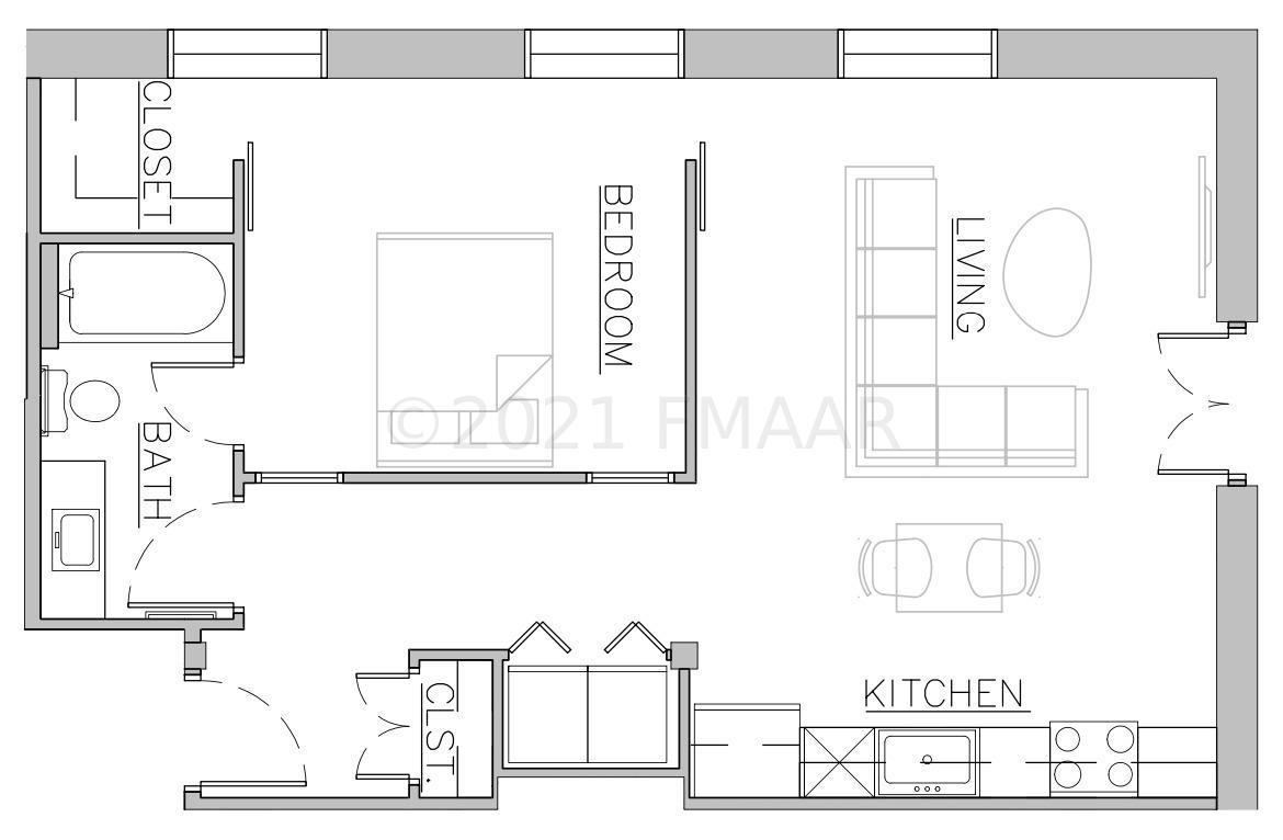 Floor Plan of Condo # 303